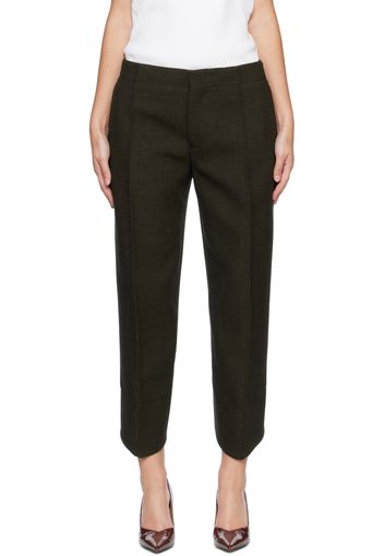 Bottega Veneta Khaki Curved Shape Trousers