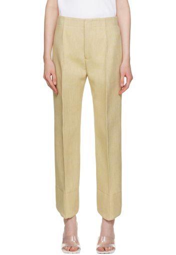 Bottega Veneta Beige Curved Trousers