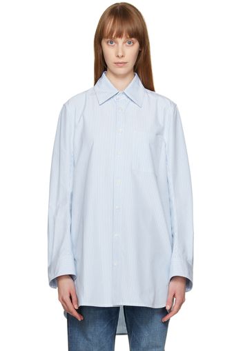 Bottega Veneta Blue Curved Shirt