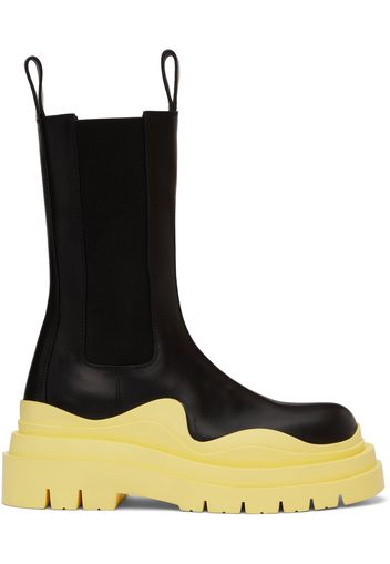 Bottega Veneta Black Tire Chelsea Boots