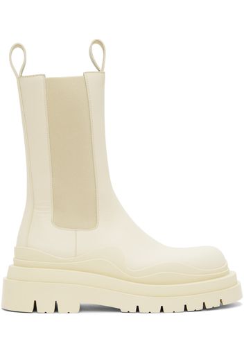 Bottega Veneta Off-White Tire Chelsea Boots