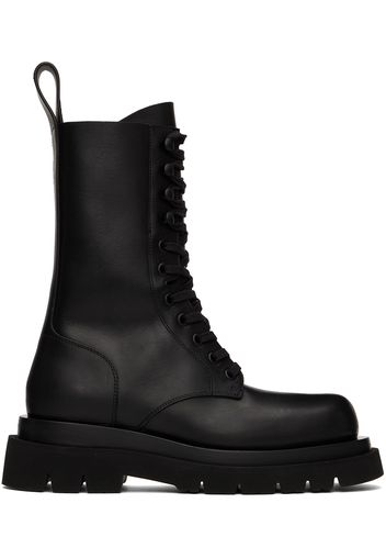 Bottega Veneta Black Lug Lace-Up Boots