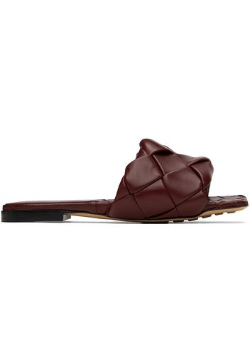 Bottega Veneta Burgundy Lido Sandals