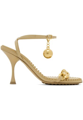 Bottega Veneta Beige Dot Heeled Sandals