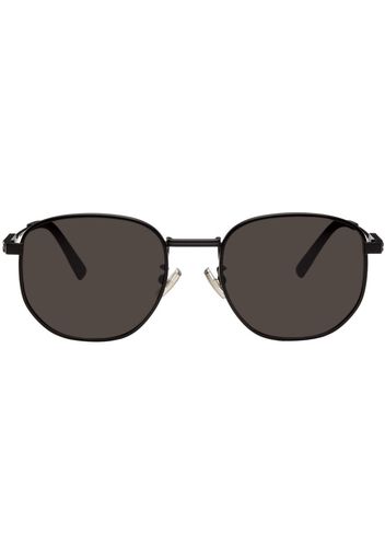 Bottega Veneta Black Round Sunglasses