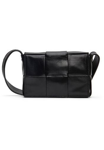 Bottega Veneta Black Mini Cassette Messenger Bag