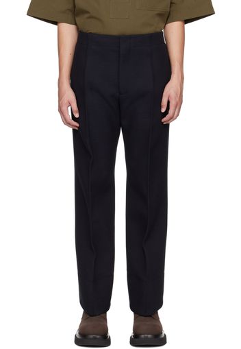 Bottega Veneta Black Curved Shape Trousers