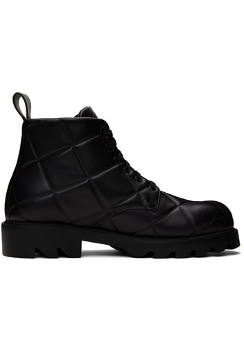 Bottega Veneta Black Strut Grid Boots