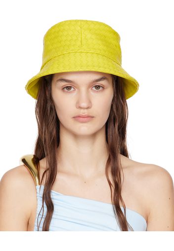 Bottega Veneta Yellow Intrecciato Bucket Hat