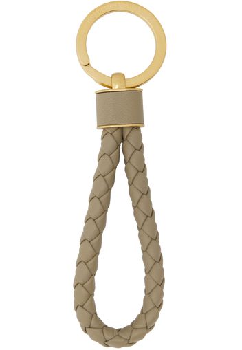 Bottega Veneta Taupe Intrecciato Key Ring