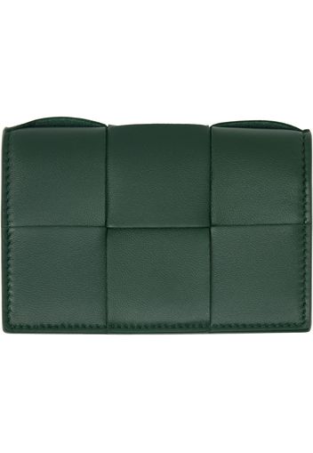 Bottega Veneta Green Business Card Holder