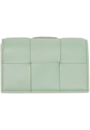 Bottega Veneta Green Intrecciato Card Holder