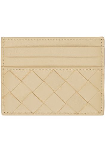 Bottega Veneta Beige Intrecciato Card Holder