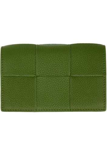 Bottega Veneta Green Business Card Case