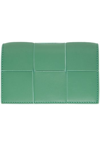 Bottega Veneta Green Intreccio Card Holder