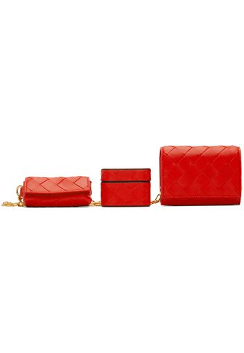 Bottega Veneta Red Intrecciato Bag