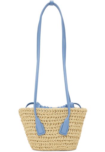 Bottega Veneta Beige & Blue Small Arco Tote