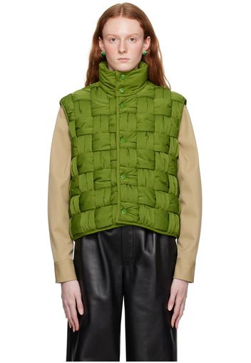 Bottega Veneta Green Intreccio Vest