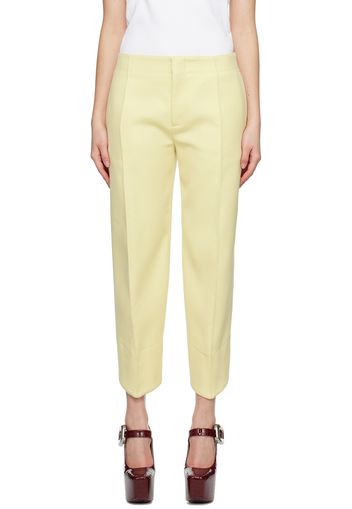 Bottega Veneta Yellow Curved Trousers