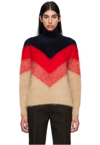 Bottega Veneta Multicolor Chevron Turtleneck