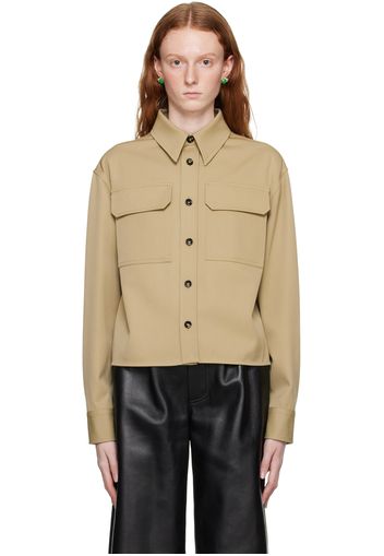 Bottega Veneta Taupe Flap Pocket Shirt