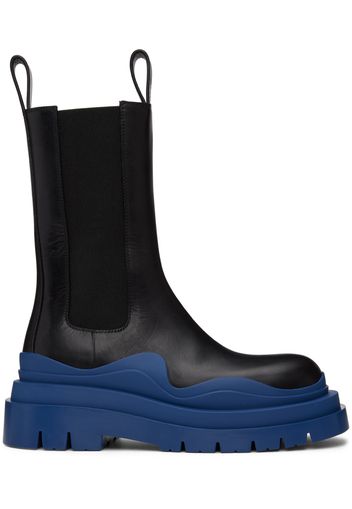 Bottega Veneta Black Tire Chelsea Boot