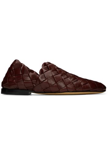 Bottega Veneta Burgundy Intrecciatio Slippers