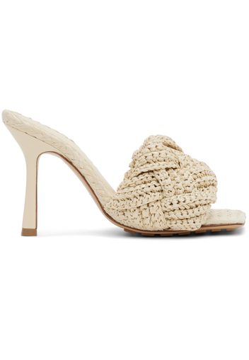 Bottega Veneta Off-White Lido Heeled Sandals