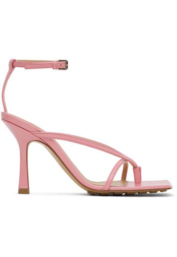 Bottega Veneta Pink Stretch Heeled Sandals