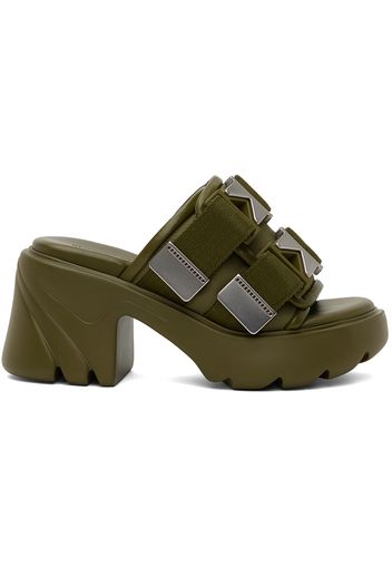 Bottega Veneta Khaki Flash Clogs