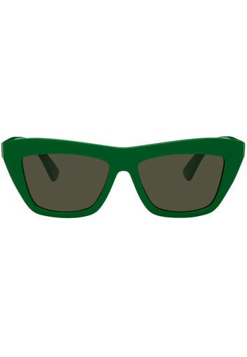 Bottega Veneta Green Cat-Eye Sunglasses