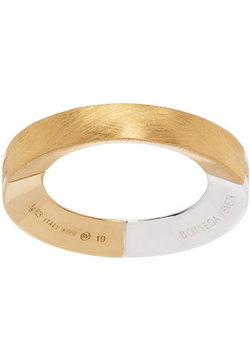 Bottega Veneta Gold & Silver Band Ring