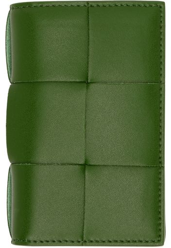 Bottega Veneta Green Flap Card Holder