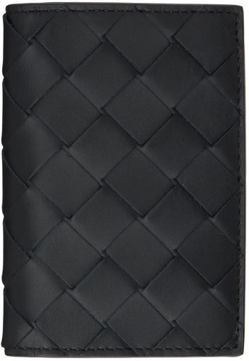 Bottega Veneta Black & Red Flap Card Case