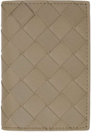 Bottega Veneta Taupe Flap Card Holder