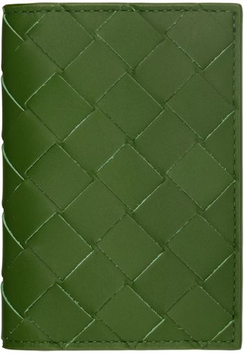 Bottega Veneta Green Flap Card Case