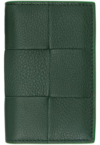 Bottega Veneta Green Flap Card Case