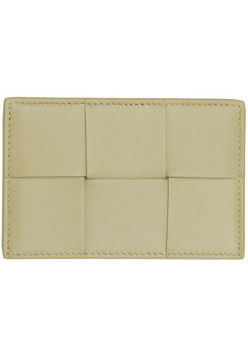 Bottega Veneta Khaki Credit Card Holder