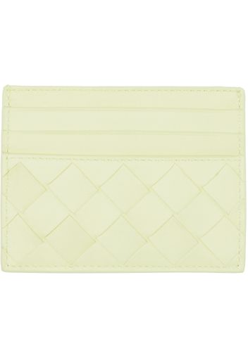 Bottega Veneta Yellow Intrecciato Card Case