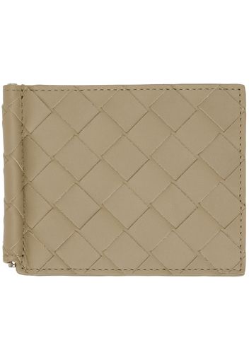 Bottega Veneta Taupe Bill Clip Wallet