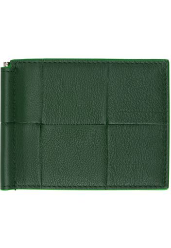 Bottega Veneta Green Bill Clip Wallet