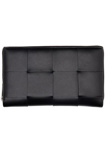 Bottega Veneta Black Zip Around Wallet