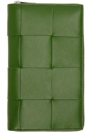 Bottega Veneta Green Zip Around Wallet