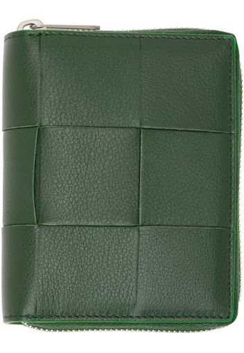 Bottega Veneta Green Zip Around Wallet