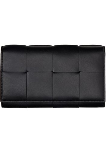 Bottega Veneta Black Long Wallet