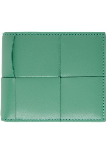 Bottega Veneta Green Intreccio Bifold Wallet