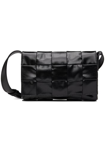 Bottega Veneta Black Small Cassette Messenger Bag