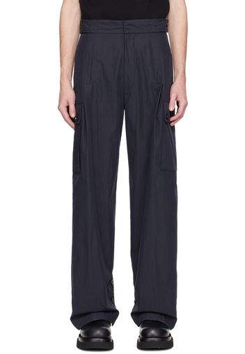 Bottega Veneta Navy Pleated Cargo Pants