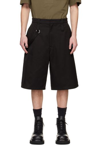 Bottega Veneta Black Strap Shorts