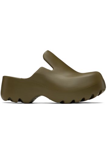 Bottega Veneta Khaki Flash Clog